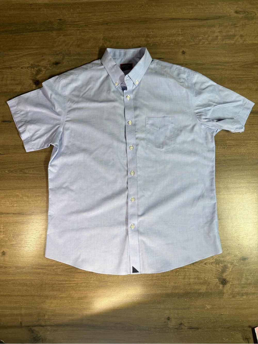 UNTUCKit Men’s Short Sleeve Button Down Dress/Casual Collared Shirt Large